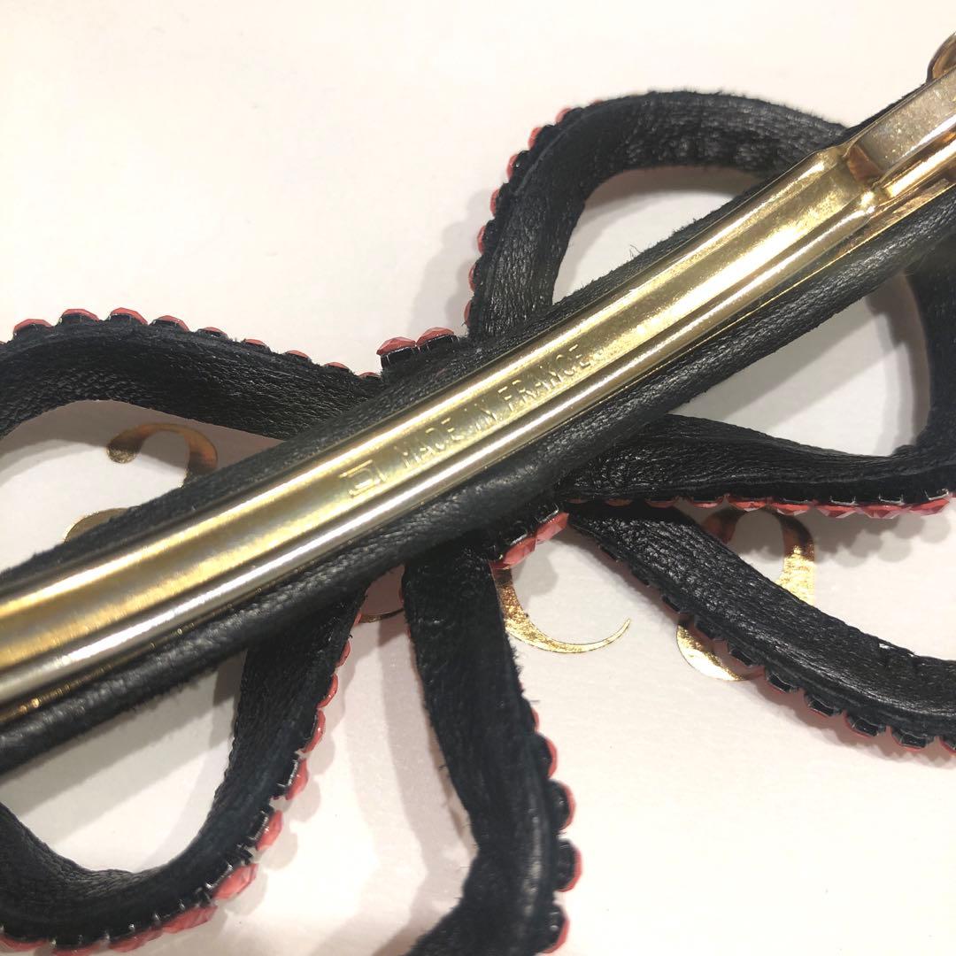 【本日限定】acca ブリジット リボン ロング バレッタ コーラルピンク