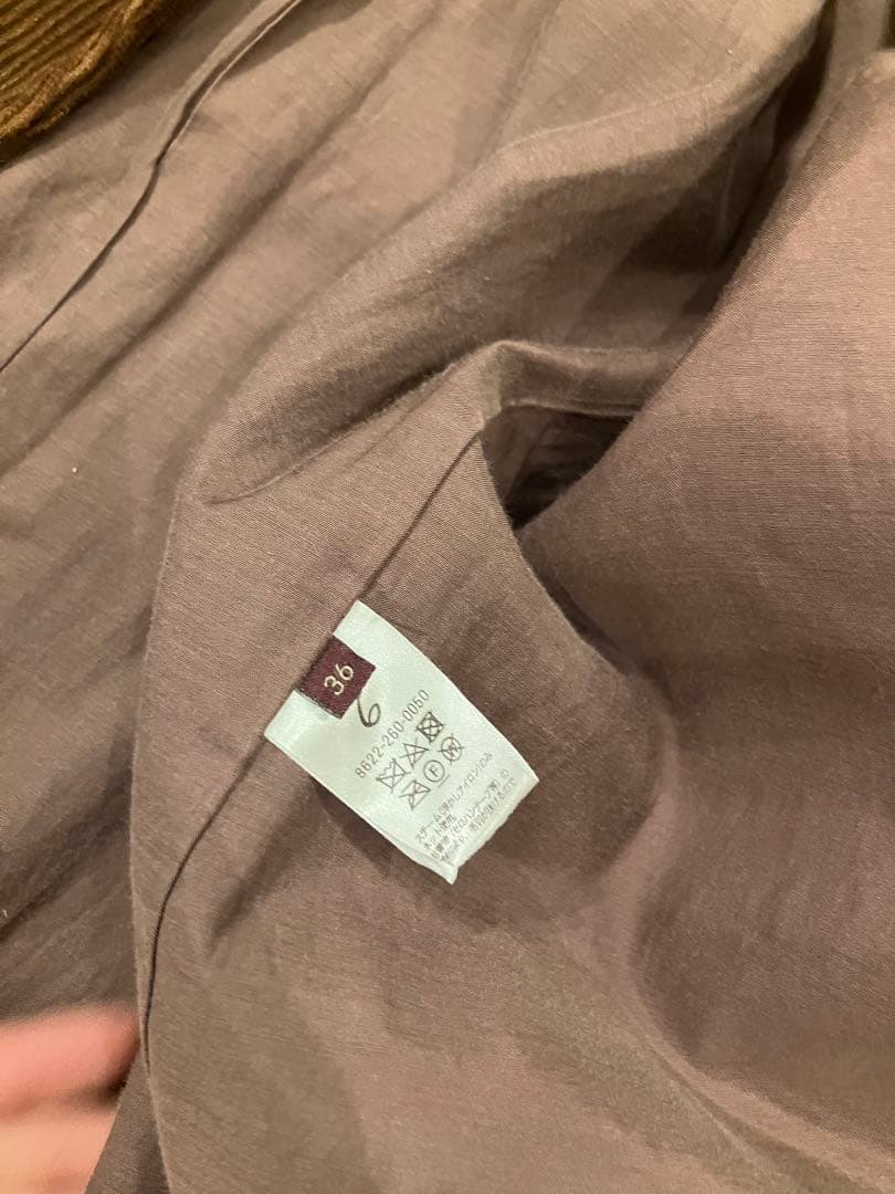 roku 6 コーデュロイ ジャケット ブラウン レディース 秋冬 アウター