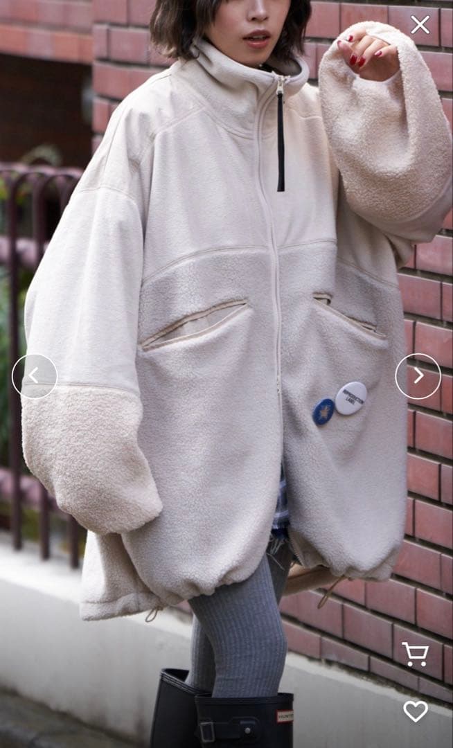 値下げ中！【etsinta/エシンタ】リメイクフリースオーバージャケット