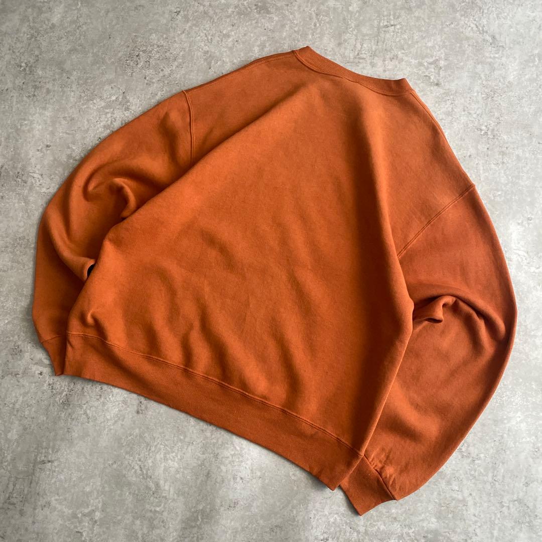 レアカラー 90s ラッセル 前V 無地 スウェット L ブリック