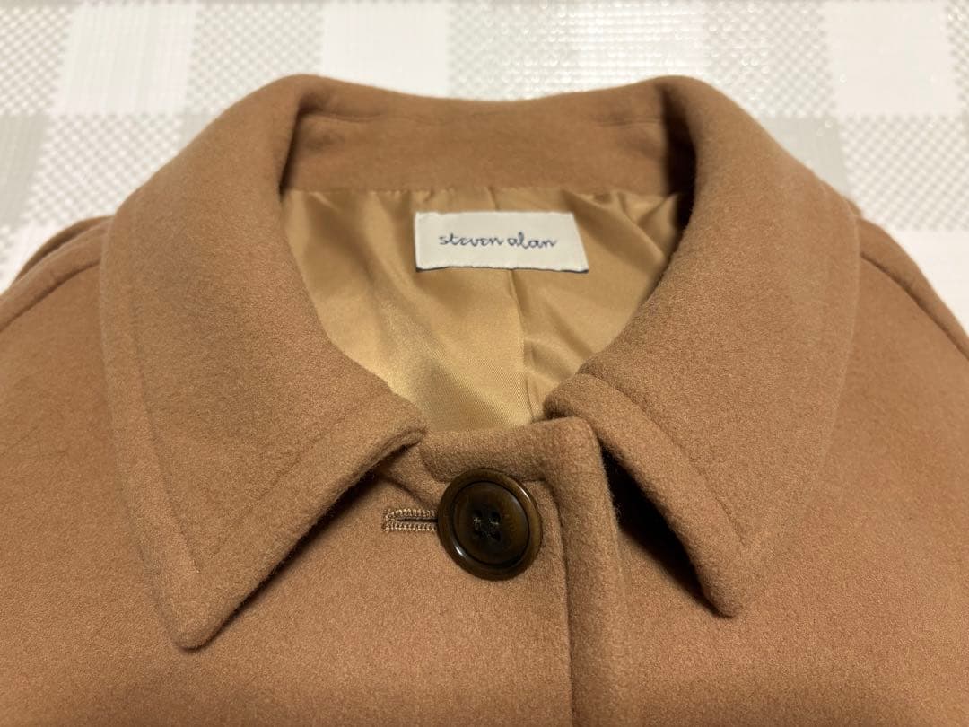 未使用 steven alanドルマンスリーブハーフコート ベージュ36