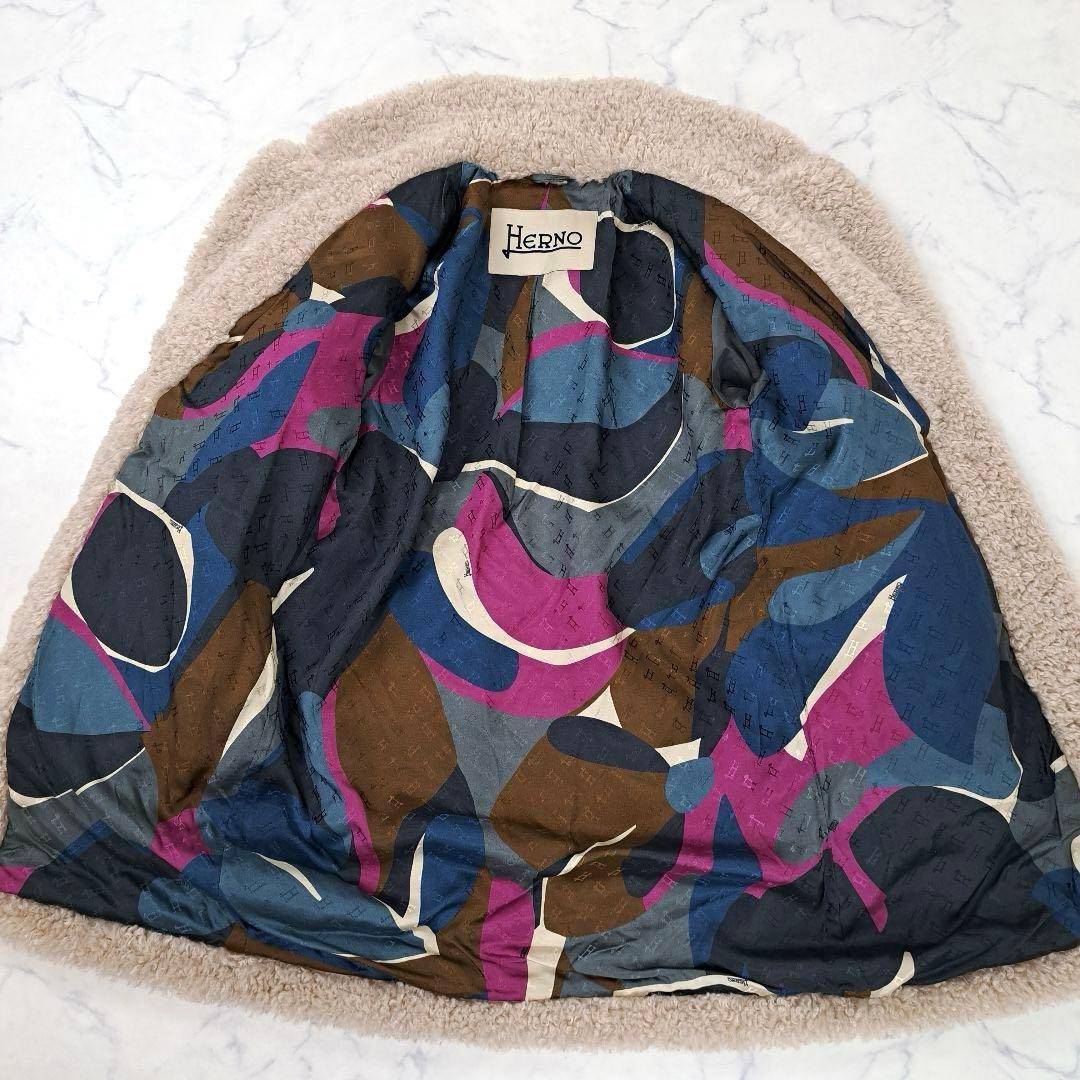 未使用級極美品★ HERNO 2022年 ボア エコファー カーリーコート 40