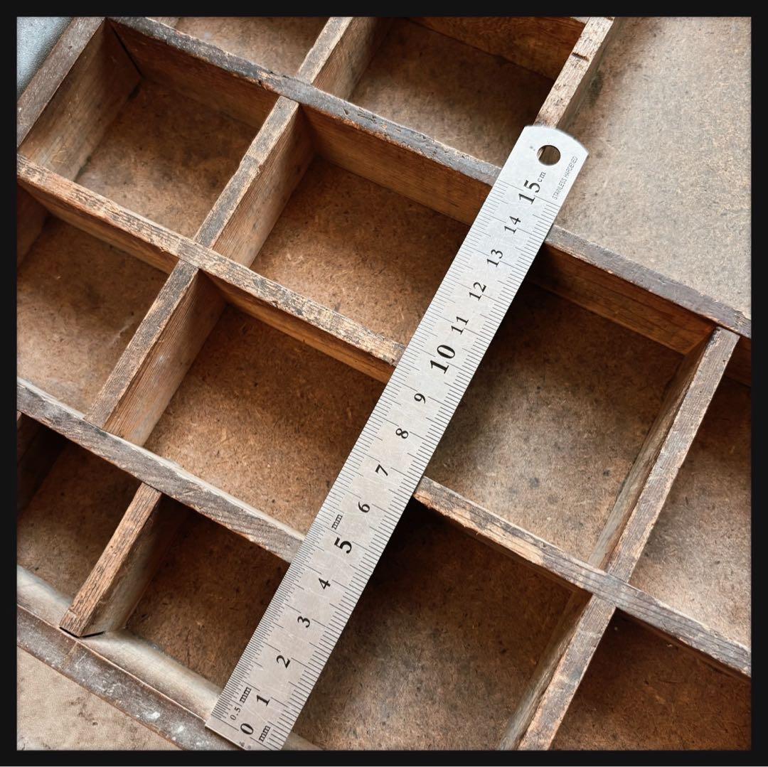 オールドヴィンテージ　 木製プリンタートレイ 飾り棚