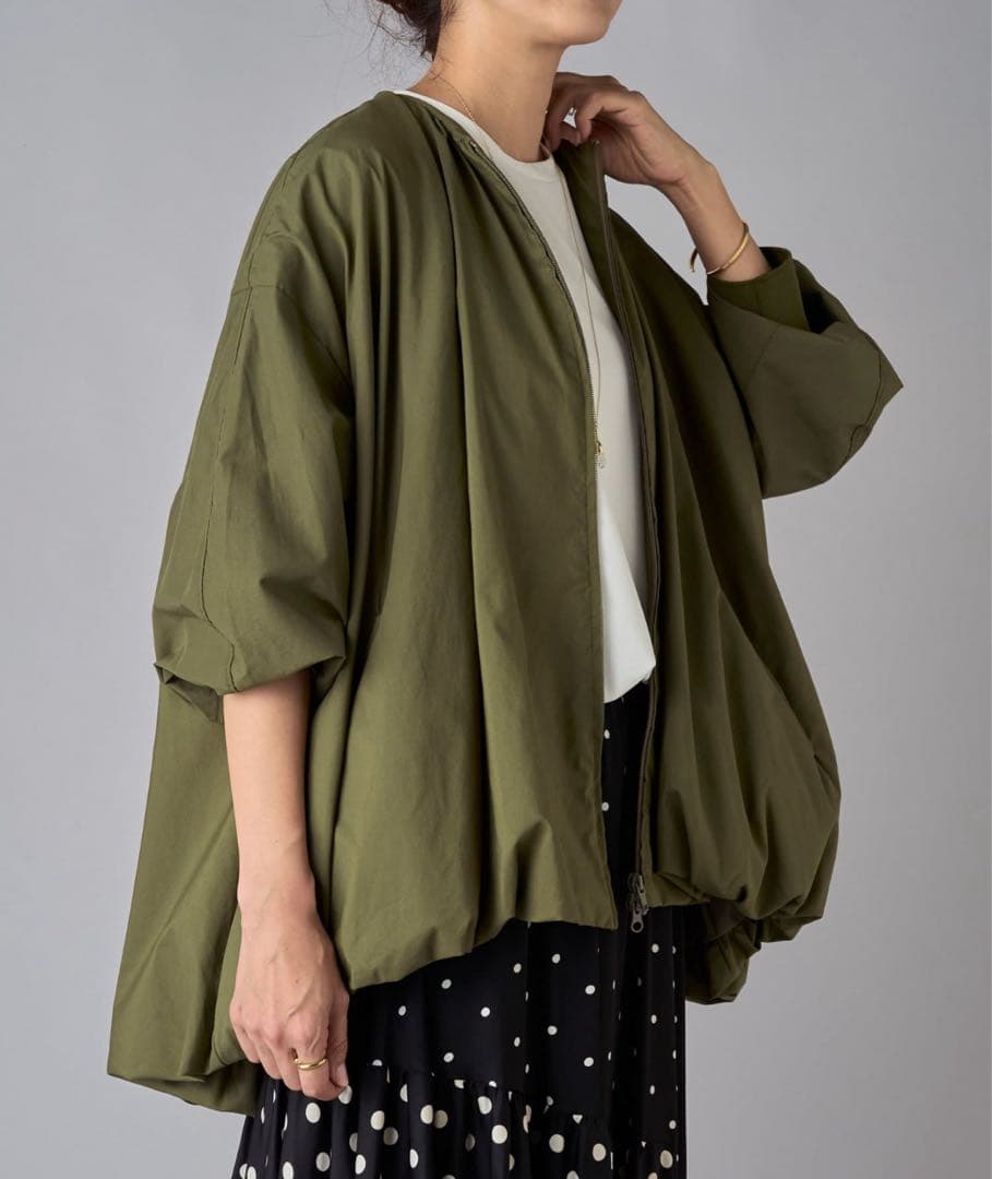 【極美品】BEARDSLEY ソデパフバルーンブルゾン カーキ