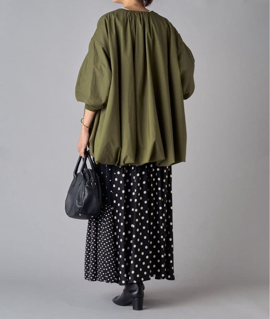 【極美品】BEARDSLEY ソデパフバルーンブルゾン カーキ