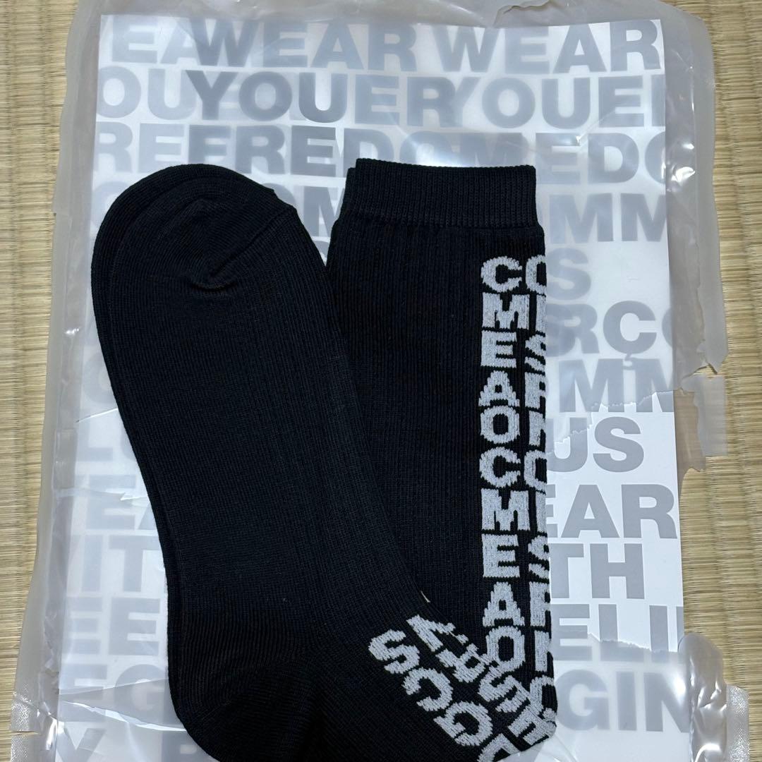 【希少】コムデギャルソン　靴下　ソックス　ロング　ブラック　メンズ　レディース
