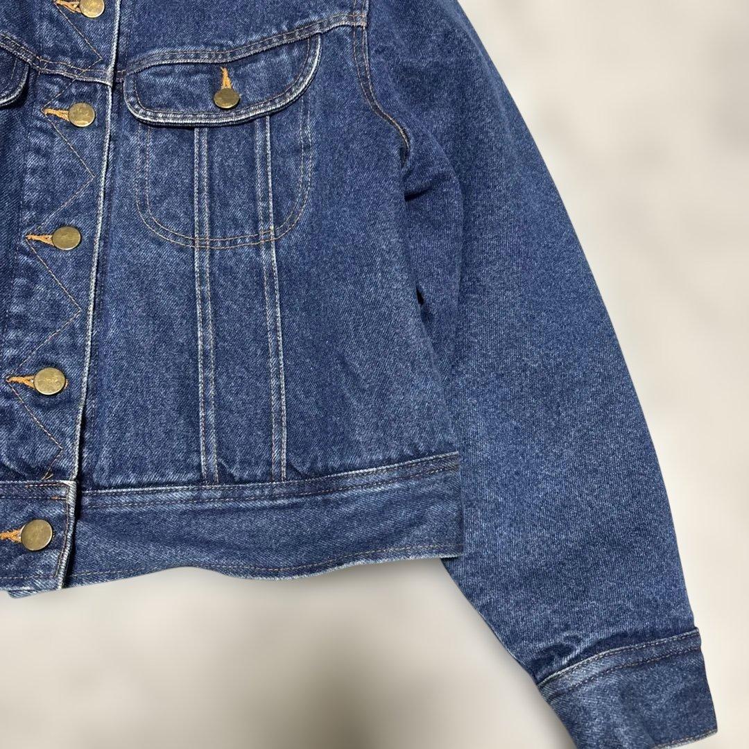 美品　ワンダフルワールド くま刺繍ワッペン デニムジャケット カネコイサオ　短丈