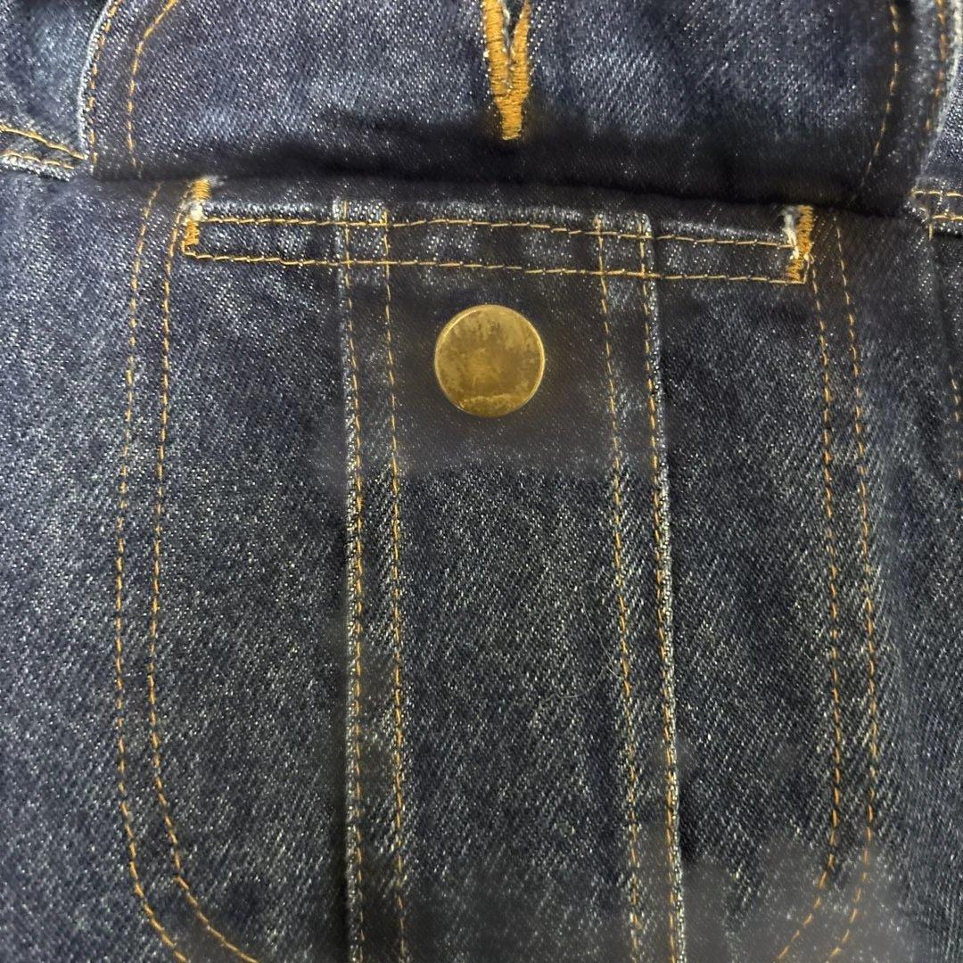 美品　ワンダフルワールド くま刺繍ワッペン デニムジャケット カネコイサオ　短丈