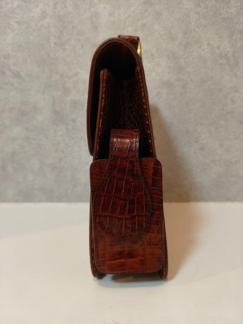 高級品　美品★アミエット amiiet 本革　クロコダイル　ハンドバッグ