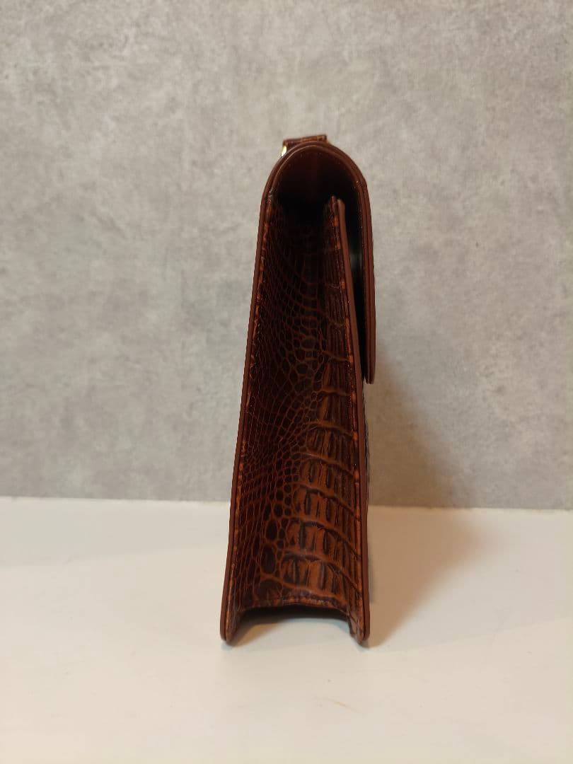 高級品　美品★アミエット amiiet 本革　クロコダイル　ハンドバッグ