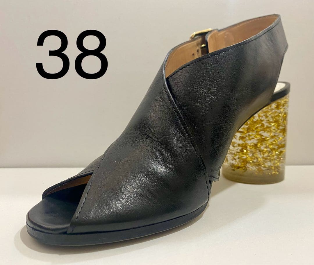 マルジェラ　サイズ38　クリアヒール　サンダル