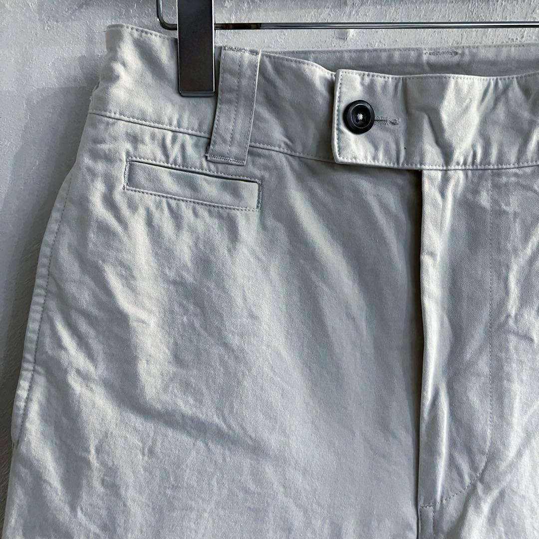 24SS MHL. WASHED COMPACT COTTON ワークパンツ