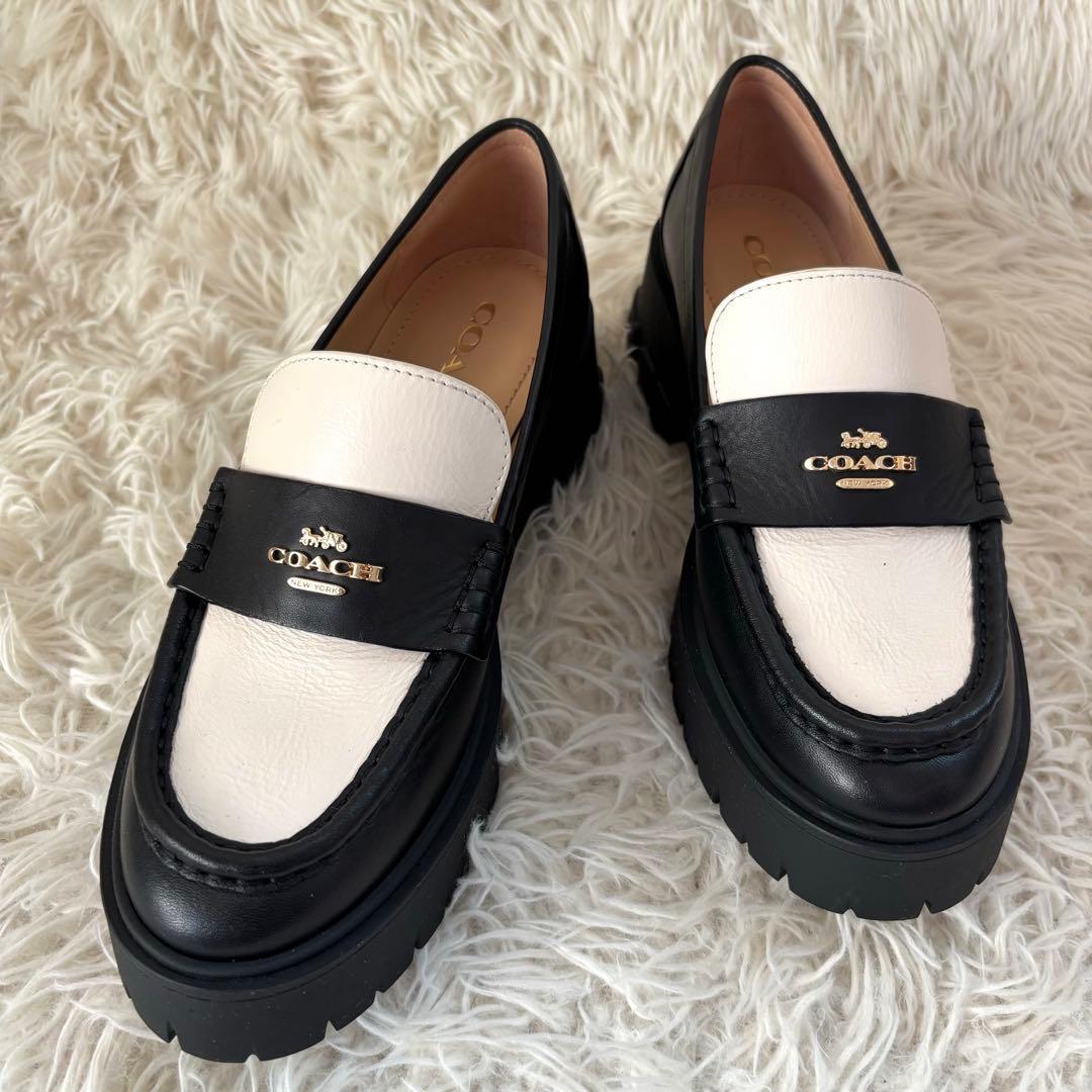 ✨未使用　COACH コーチ ルーシー　ローファー　厚底　レザー　23