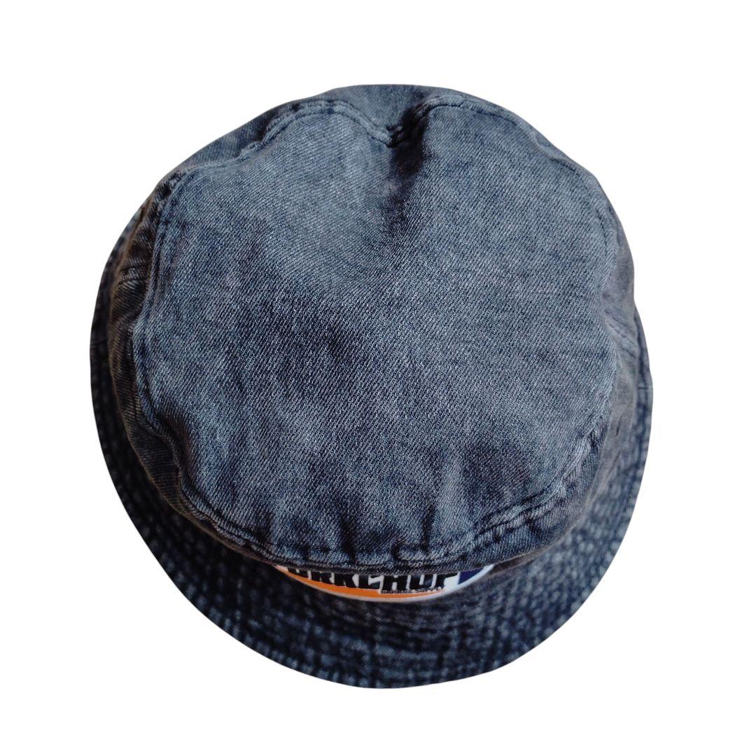 [ポークチョップ　オーバルロゴパッチ　バケットハット　デニムブラック　美品]