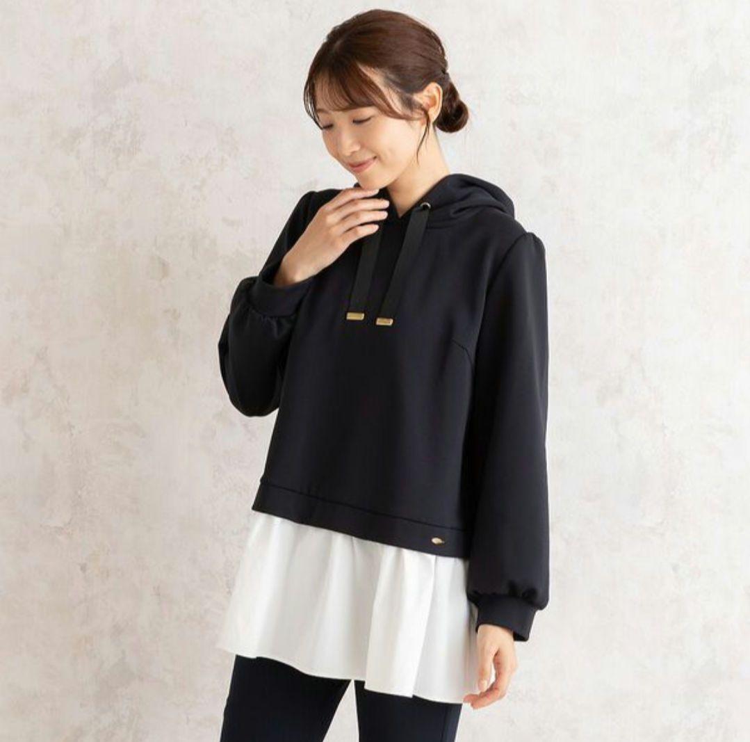 極美品 フリルレイヤードパーカー ローズティアラ 大きいサイズ46