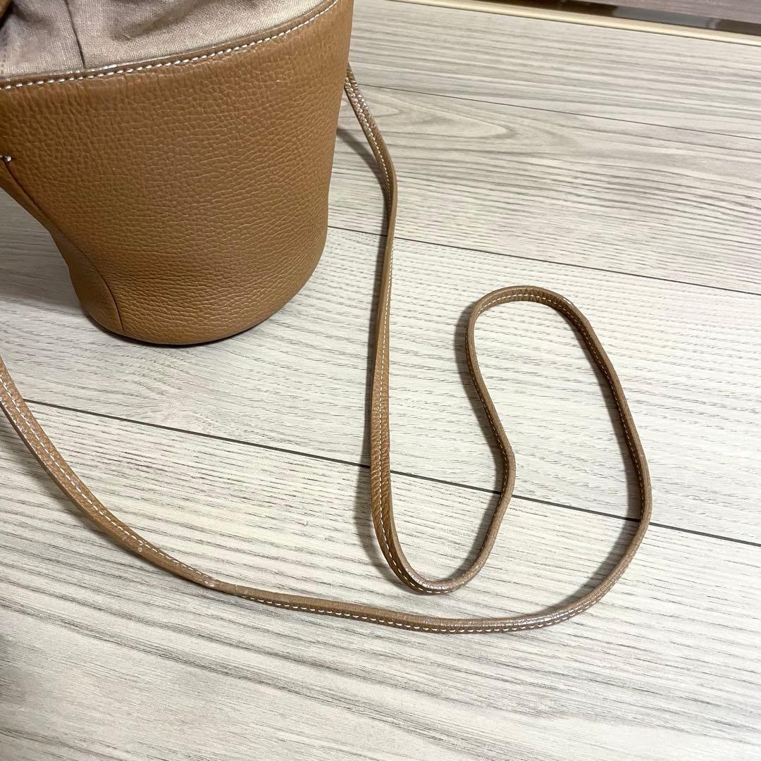 大人気色/AYAKO アヤコ　ショルダーバッグ　ポタリ　巾着　ブラウン　レザー