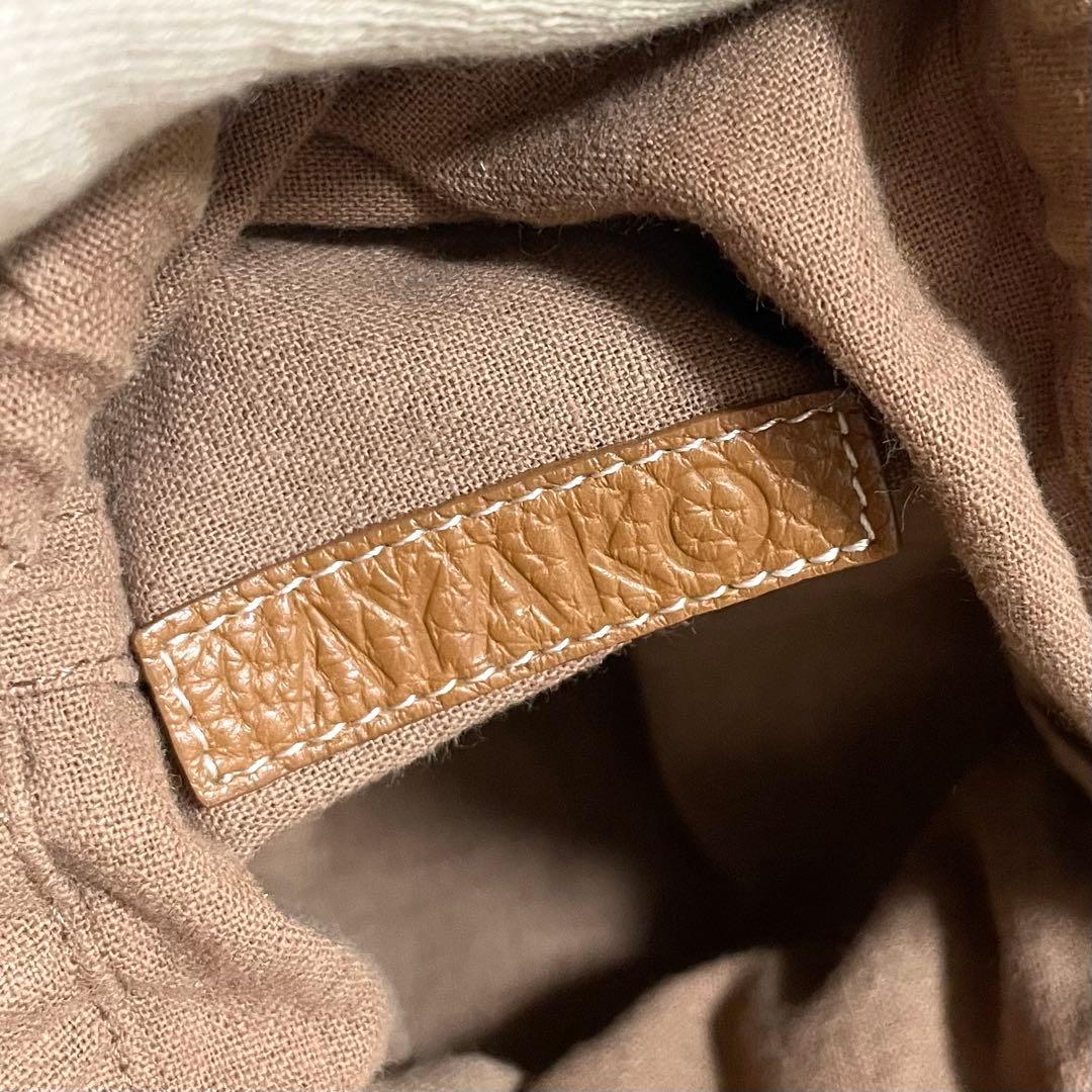 大人気色/AYAKO アヤコ　ショルダーバッグ　ポタリ　巾着　ブラウン　レザー