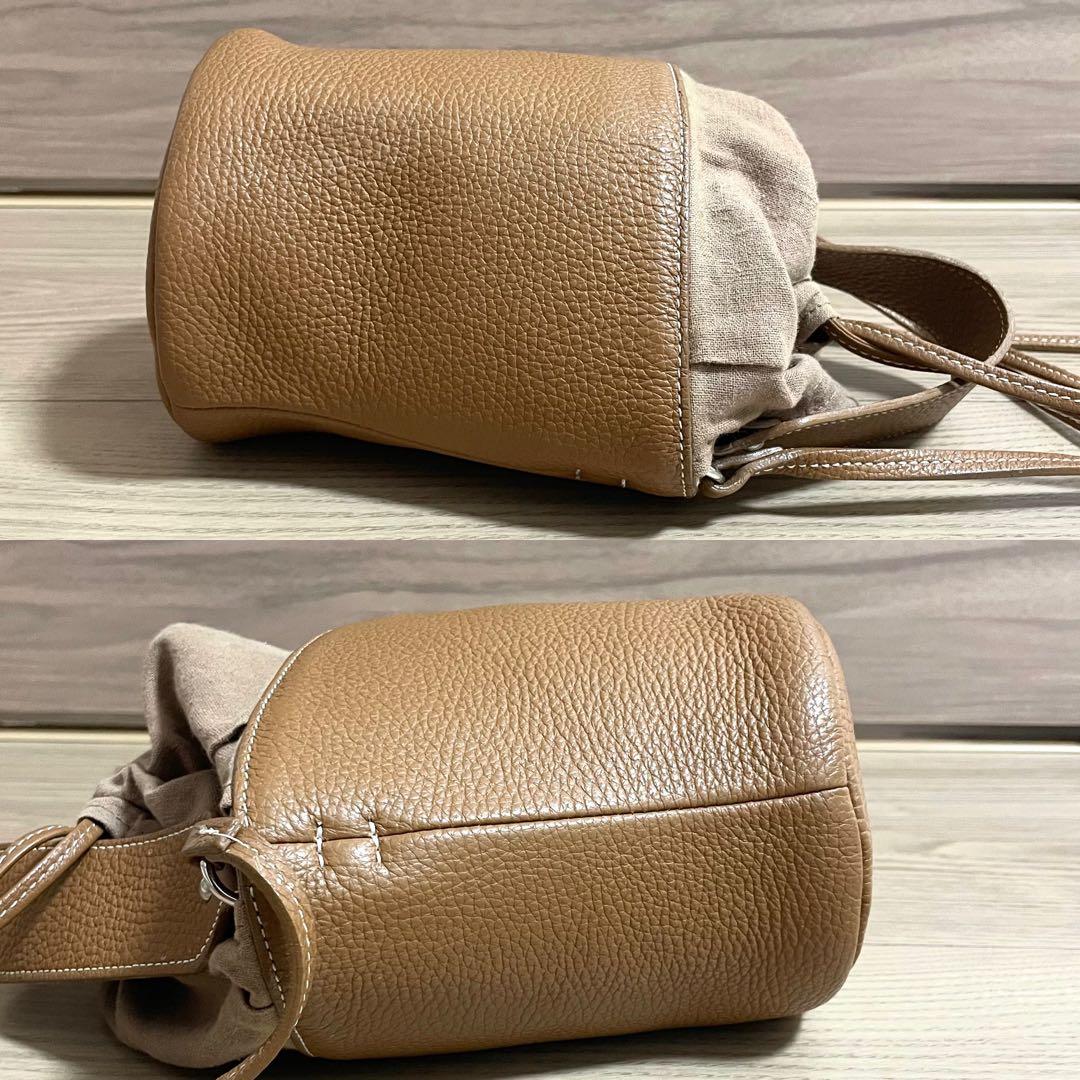 大人気色/AYAKO アヤコ　ショルダーバッグ　ポタリ　巾着　ブラウン　レザー