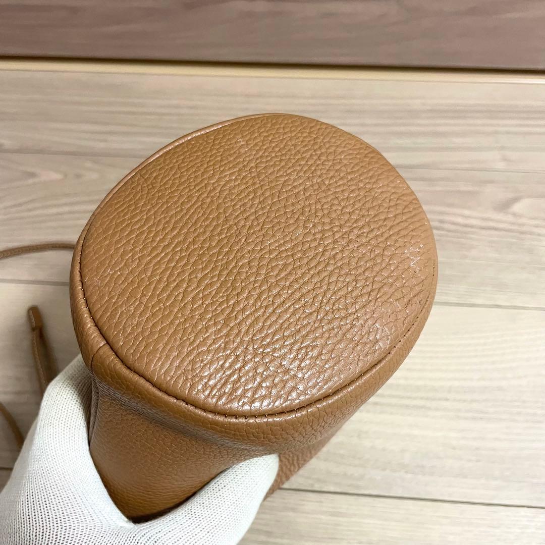 大人気色/AYAKO アヤコ　ショルダーバッグ　ポタリ　巾着　ブラウン　レザー