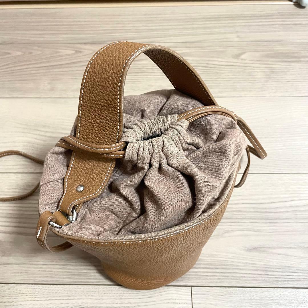 大人気色/AYAKO アヤコ　ショルダーバッグ　ポタリ　巾着　ブラウン　レザー