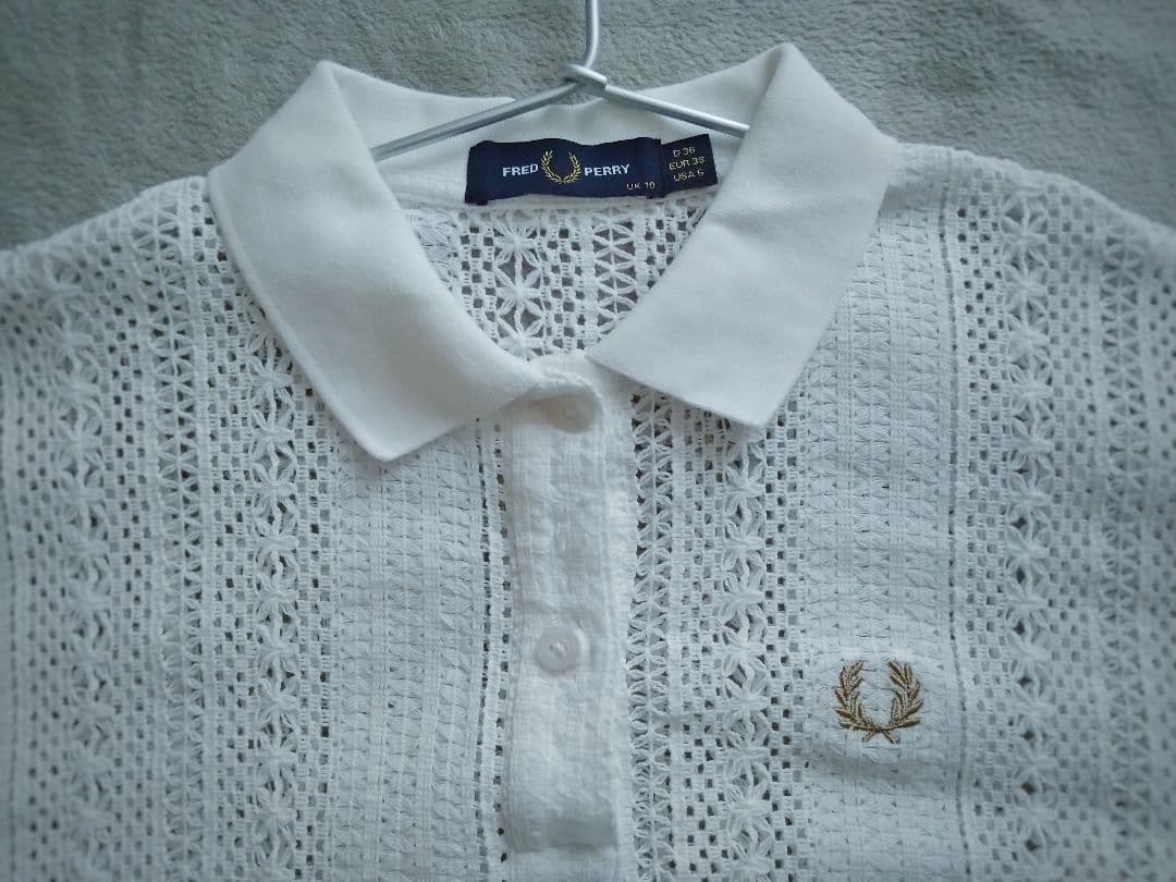 FRED PERRY 総柄レースポロシャツ