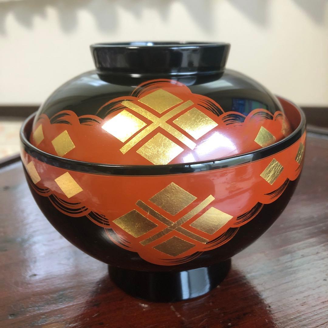 秀衡塗・秀衡椀・フタ付き・2客セット・天然木・木箱入り・レア・未使用保管品