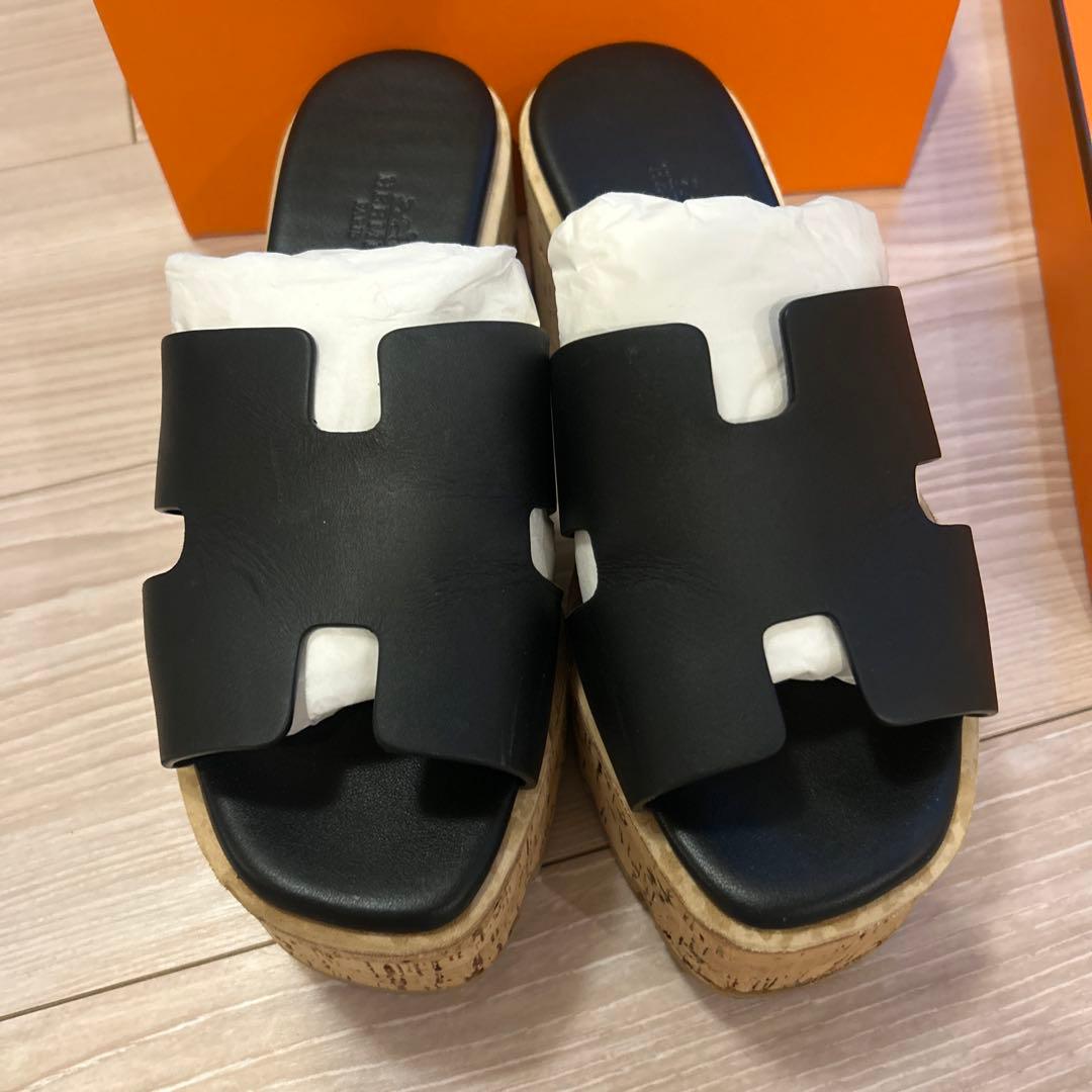 エルメス　　厚底サンダル　※コルク部分要確認