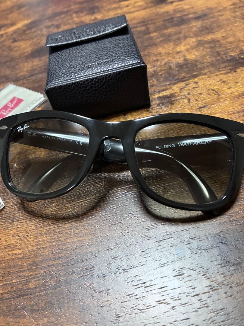 未使用品　Ray-Ban レイバン　フォールディング　ウェイファーラー　ブラック