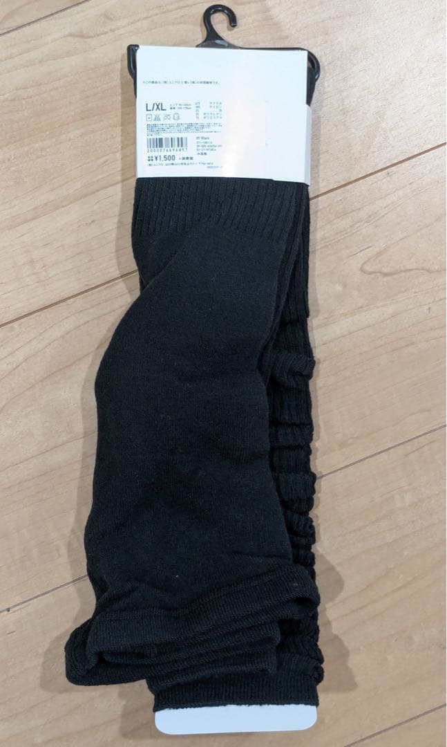 14分丈ヒートテック ロングレギンス L/XL ブラック