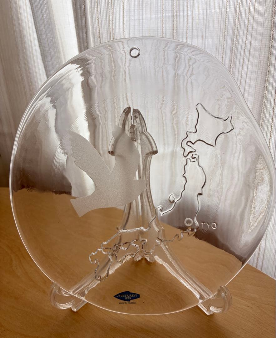 ヌータヤルヴィ 日本と鳩 ガラス オーナメント フィンランド