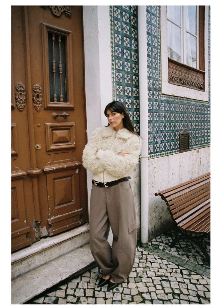 ZARA フェイクファーボンバージャケット　XS