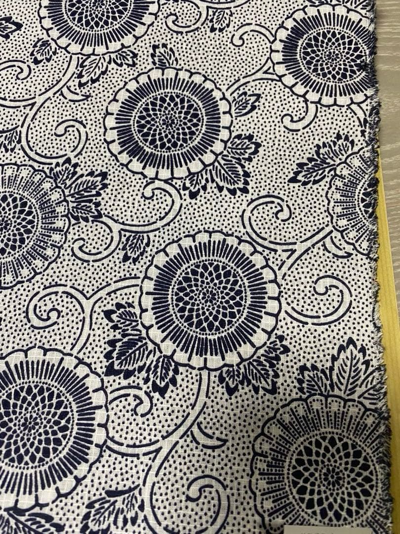 【新品】夏物綿紅梅　浴衣　着尺