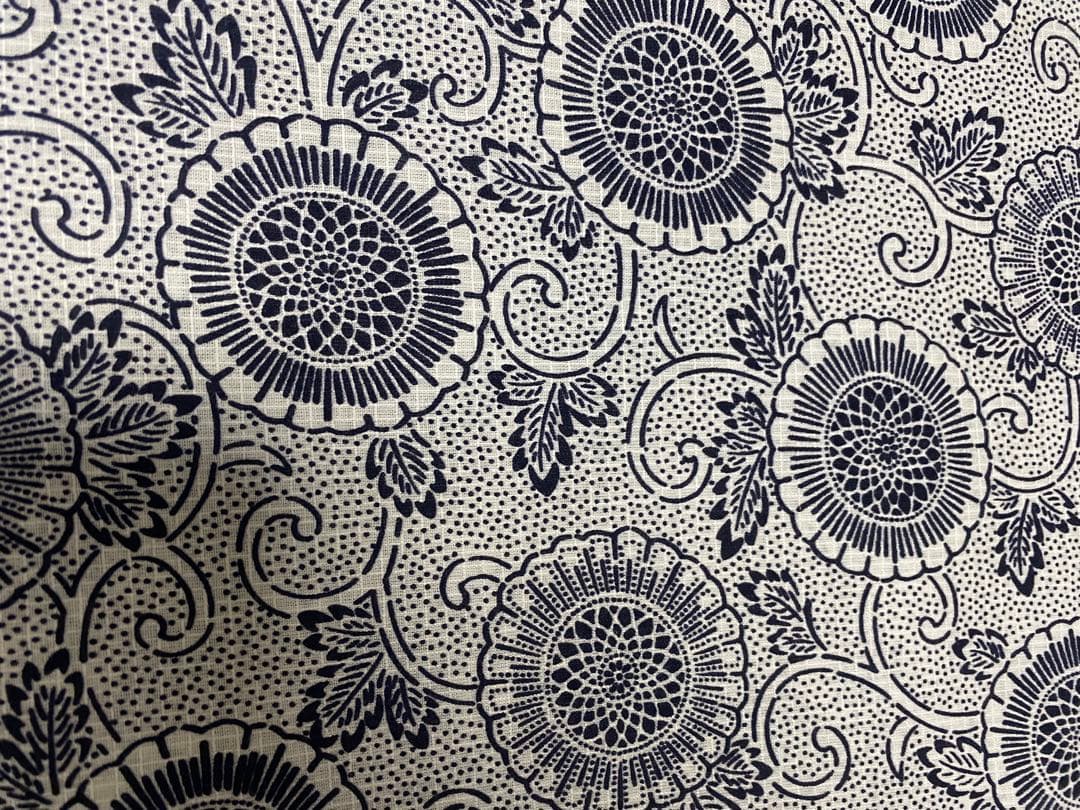 【新品】夏物綿紅梅　浴衣　着尺