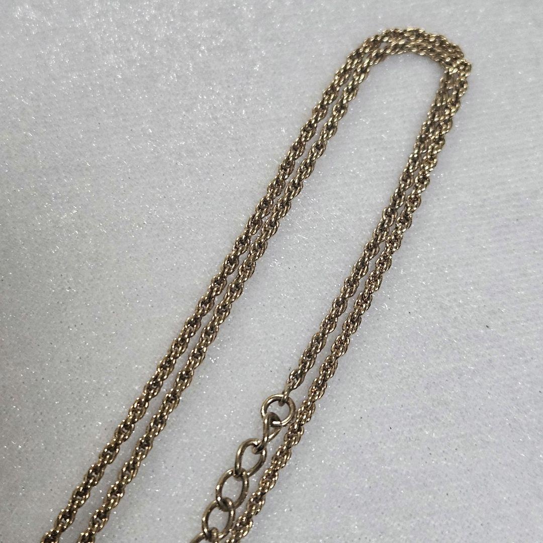 【美品】Christian Dior ネックレス ハートロゴ ラインストーン