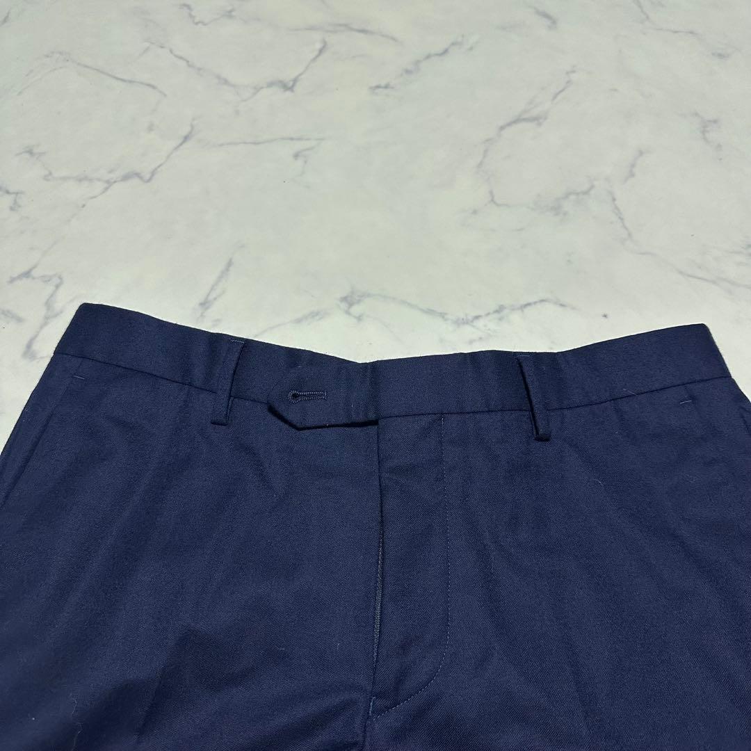 未使用級美品　ユナイテッドアローズ　カノニコ生地　ネイビースーツ　サキソニー　紺