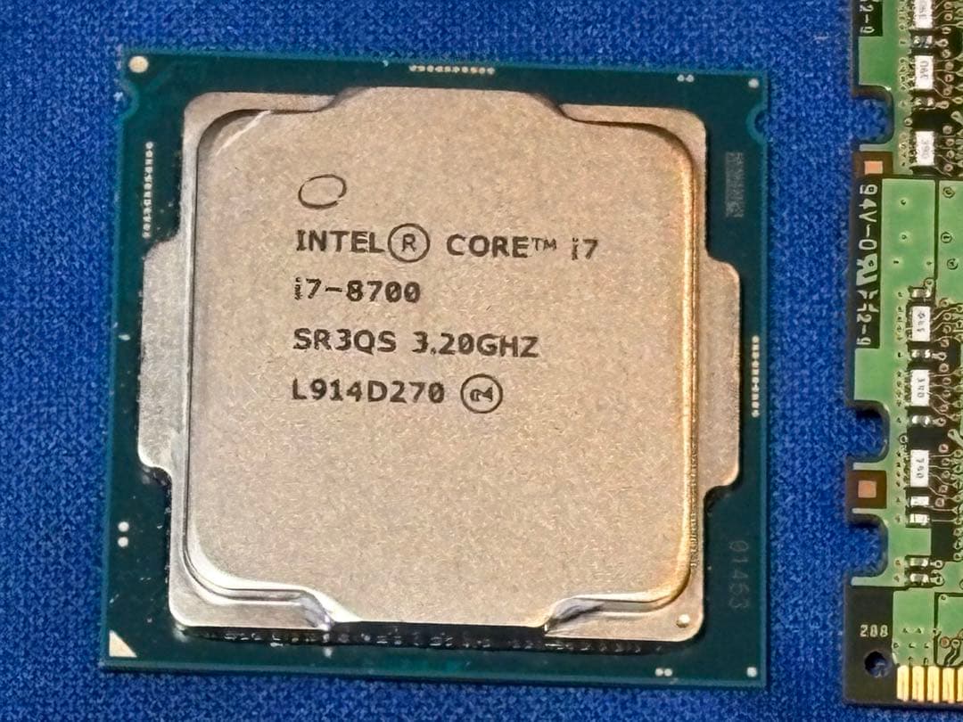 Intel Core i7-8700 CPU 2個+DDR4 メモリ8GBx4枚