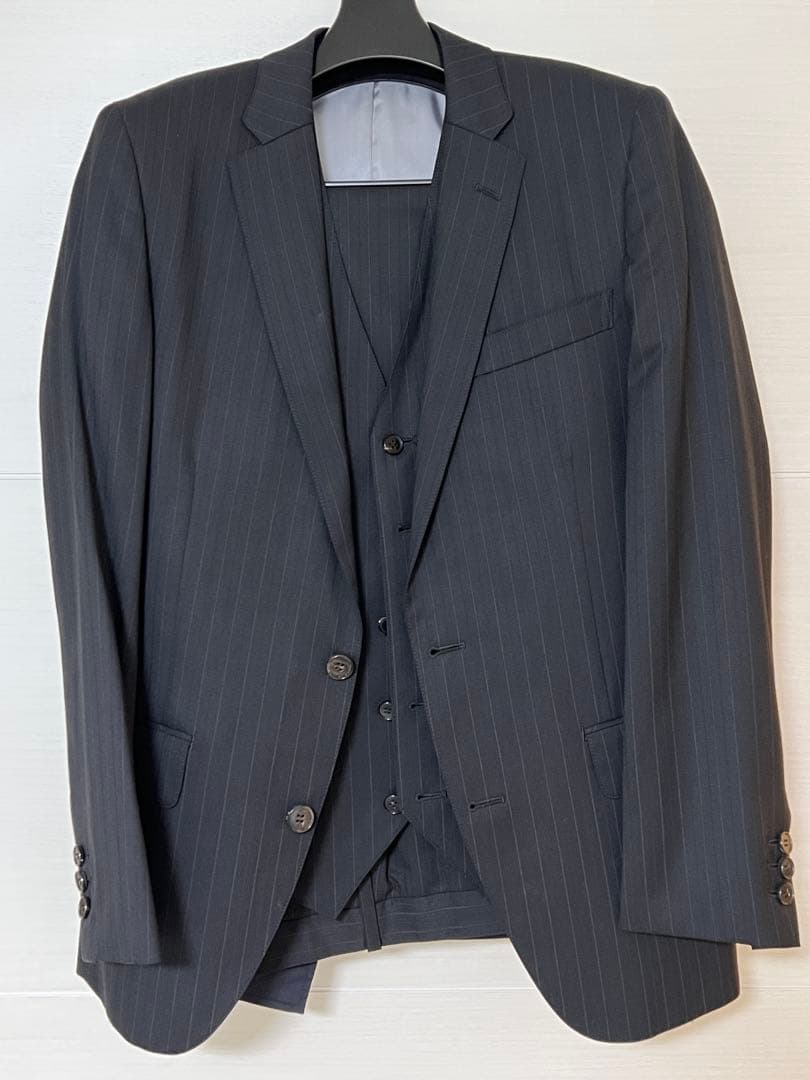 BLACK BIRD TAILOR ブラック ストライプ スリーピーススーツ