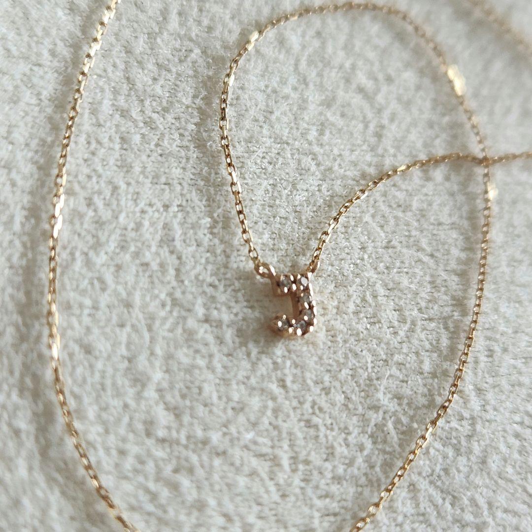 ダイヤモンド♡【ミントジャム】K10イニシャル『J』ネックレス☆アガット 好きも