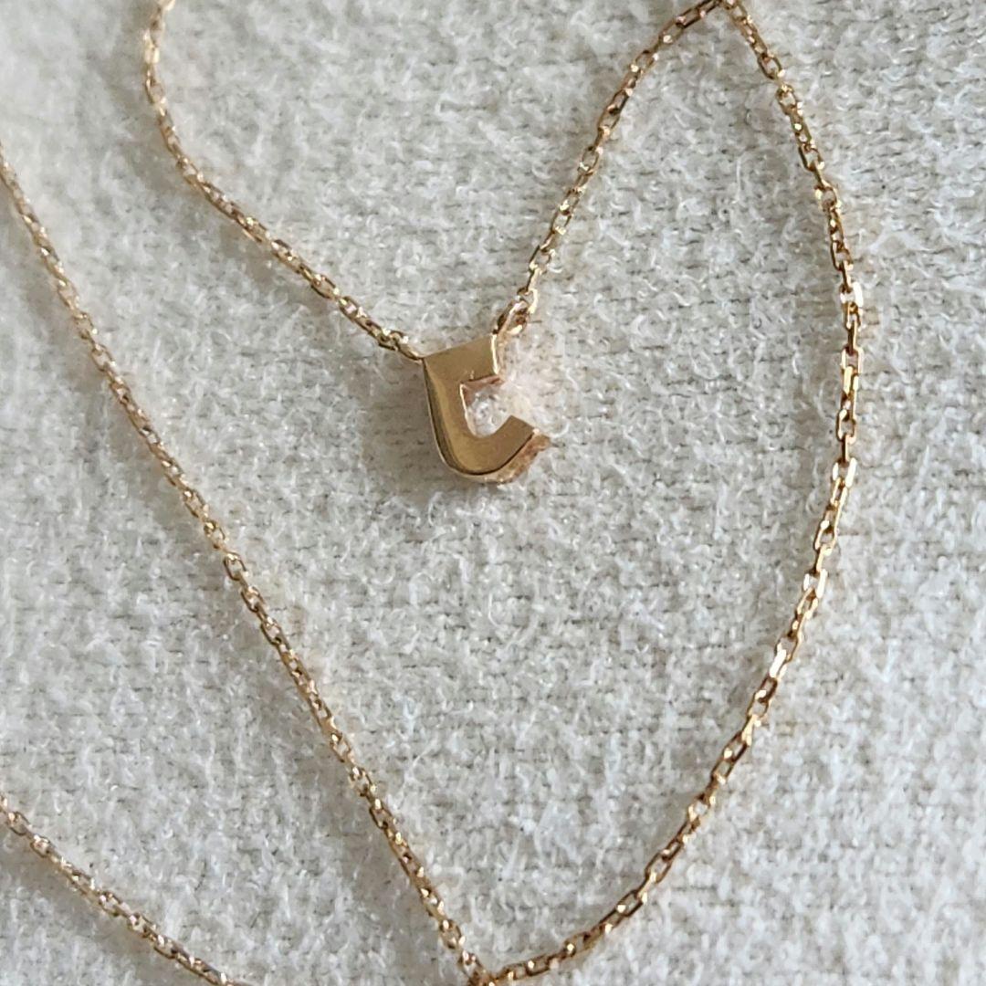 ダイヤモンド♡【ミントジャム】K10イニシャル『J』ネックレス☆アガット 好きも