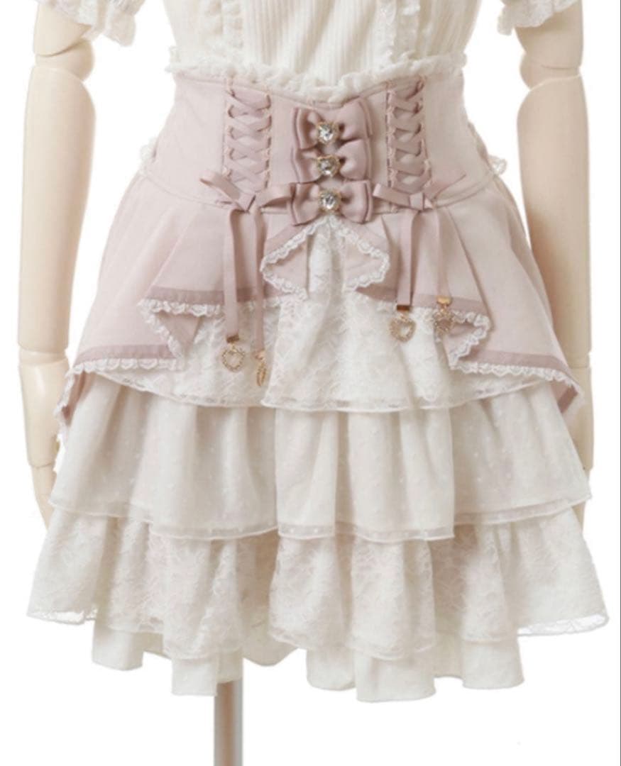 リズリサ フロントカシュクールスカート ピンク