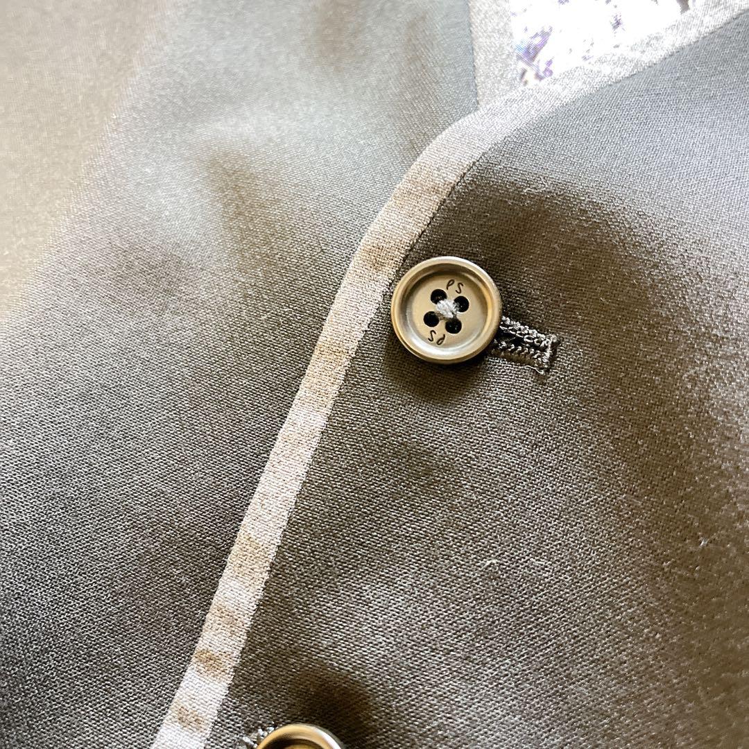 美品✨PSポールスミス 裏地花柄 ウールサテンベスト XLサイズ　パイピング