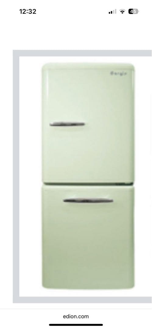 eangle冷凍冷蔵庫2019年製ANG-RE151-A1 グリーン送料込卵入れ