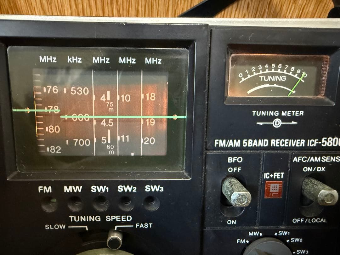 SONY スカイセンサーＩＣＦー５８００ 純正アダプタ付き　稼働