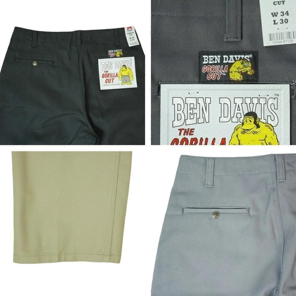 新品グレー灰色W30ベンデイビスbendavisゴリラカットワークパンツフリスコ