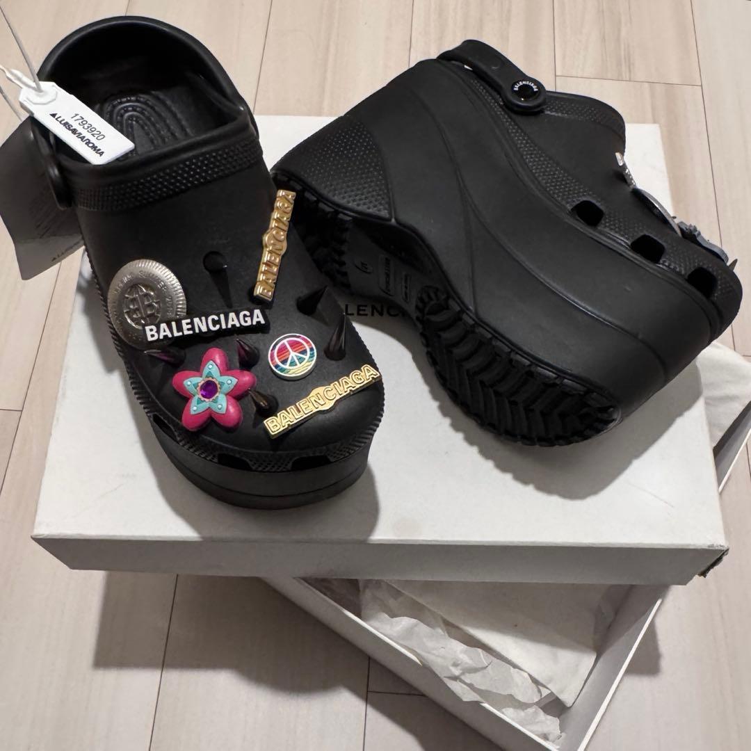 新品　BALENCIAGA crocs クロックス 厚底サンダル バレンシアガ