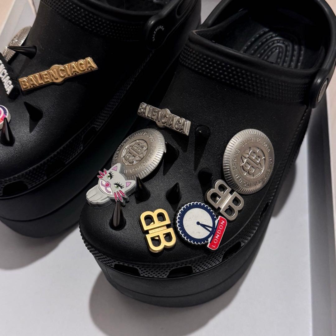 新品　BALENCIAGA crocs クロックス 厚底サンダル バレンシアガ