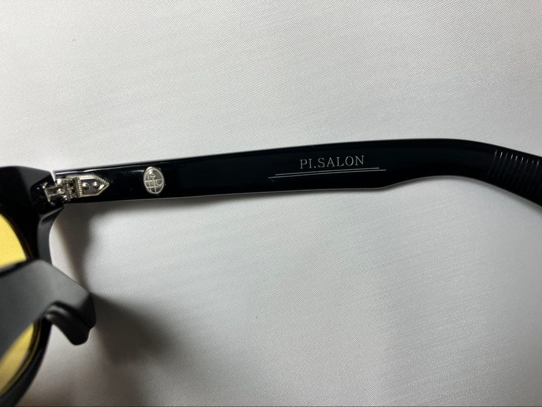 pisalon サングラス　メガネ　黒 × 黄　アメカジ　ケース付き　正規品