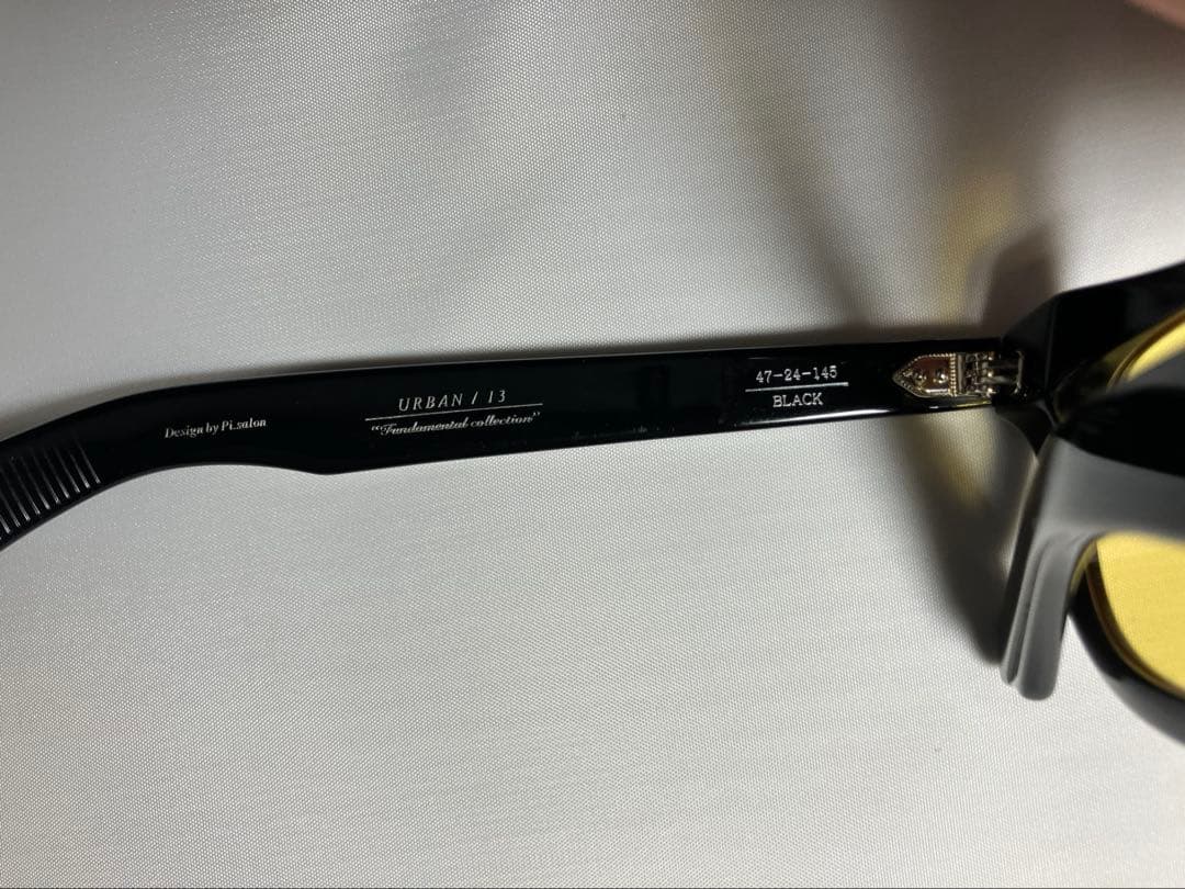 pisalon サングラス　メガネ　黒 × 黄　アメカジ　ケース付き　正規品