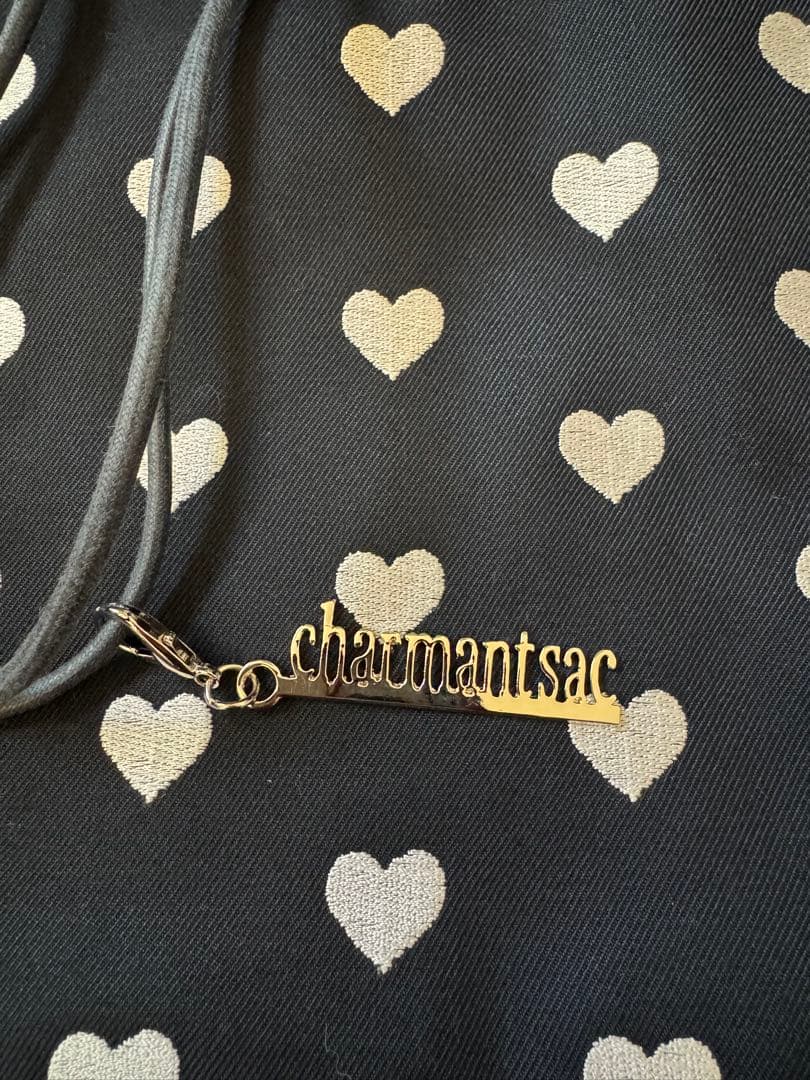 Charmantsac ハート エンブロイダリー巾着バッグ　限定完売品