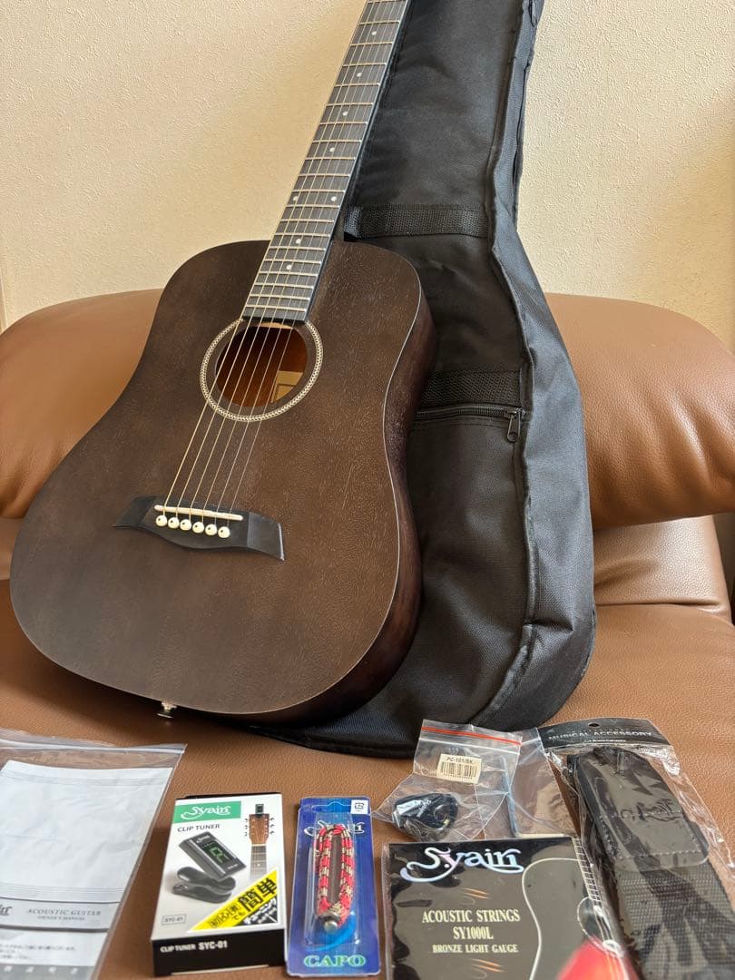 Syain アコースティックギター ダークブラウン セットYM-02/BLK
